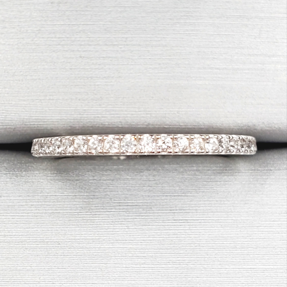10k Ring Zircon Ring Wedding Band Anniversary Ring Thin Ring Wedding Ring